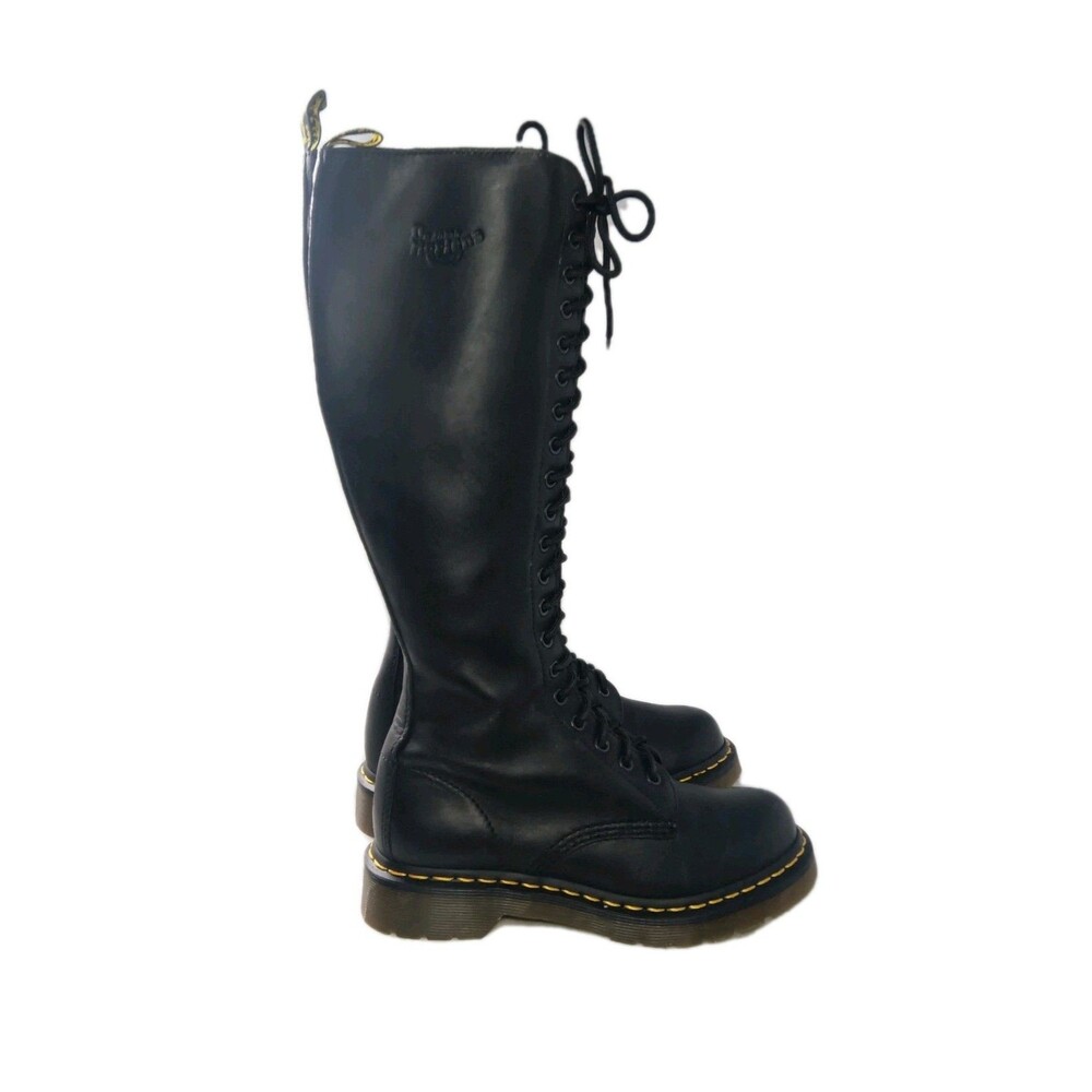 Dr. Martens 1B60 20 Eye Boots Women's Size 7 Black Illusion 11919